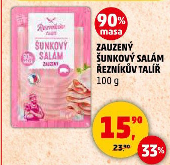 Salám šunkový zauzený Řezníkův talíř