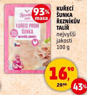 Šunka kuřecí nejvyšší jakosti Řezníkův talíř