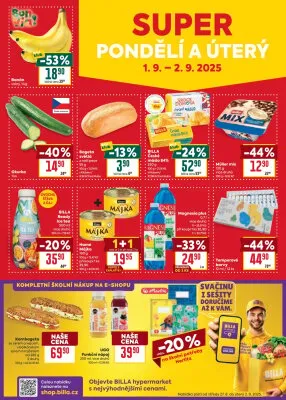 akční leták BILLA 27.8.2025-2.9.2025