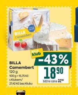 BILLA Camembert, 120 g