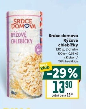 Srdce domova Rýžové chlebíčky 130 g