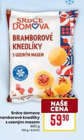 Srdce domova Bramborové knedlíky s uzeným masem 680 g