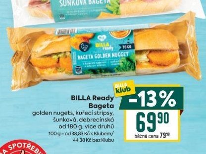 BILLA Ready Bageta Golden Nugget - BILLA akcniletaky.com