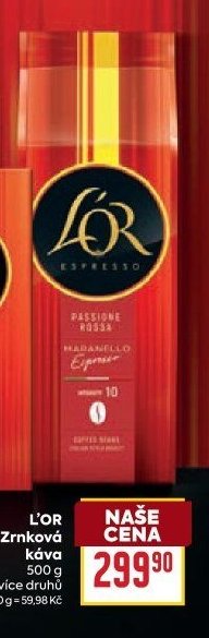 L'OR Zrnková káva, 500 g