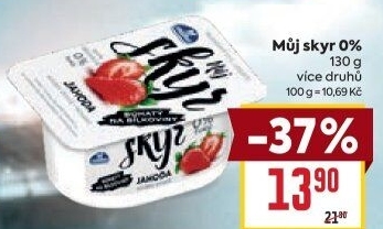 Dezert zakysaný ochucený Můj Skyr 0% Milko