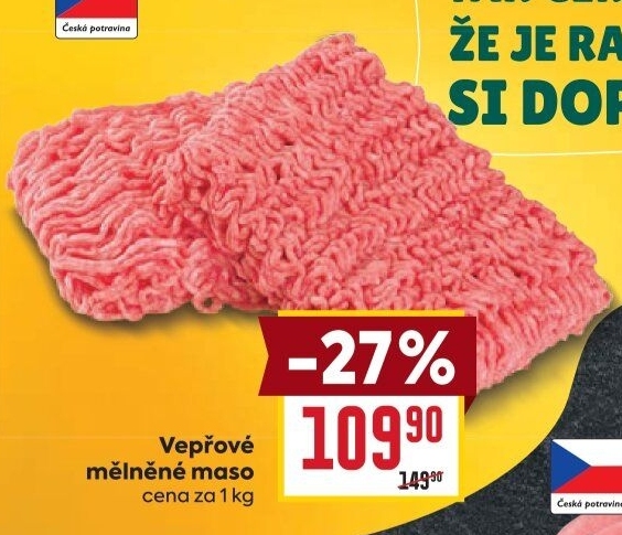 Maso mělněné vepřové