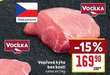 Vepřová kýta bez kosti Vocílka
