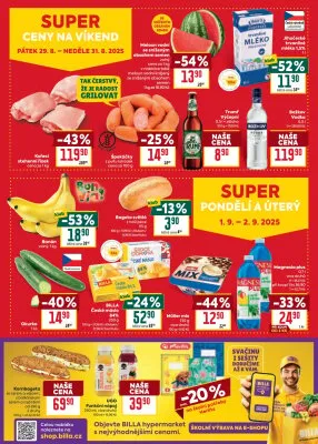 akční leták BILLA 27.8.2025-2.9.2025