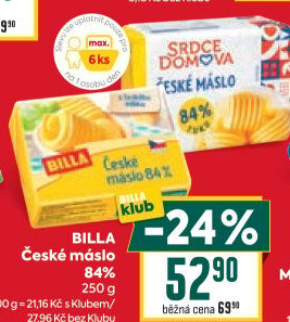 Máslo Billa
