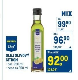 Chef olej olivový citron