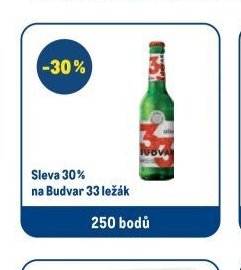 Sleva 30% na Budvar 33 ležák