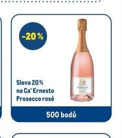 Sleva 20% na Ca' Ernesto Prosecco rosé