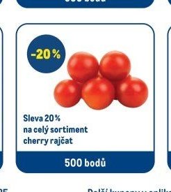 Sleva 20% na celý sortiment cherry rajčat