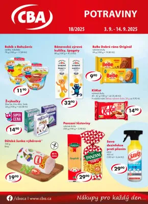 akční leták CBA 3.9.2025-14.9.2025