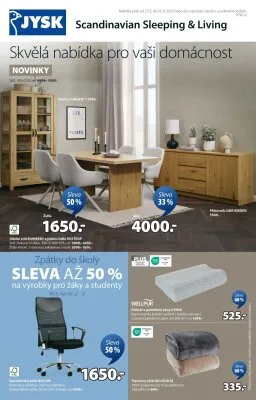 akční leták Jysk 27.8.2025-16.9.2025