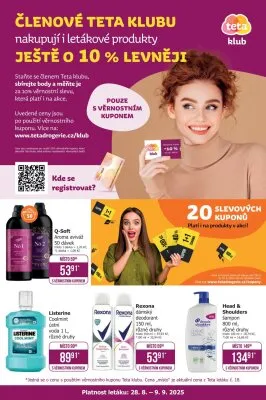 akční leták Teta drogerie 28.8.2025-9.9.2025