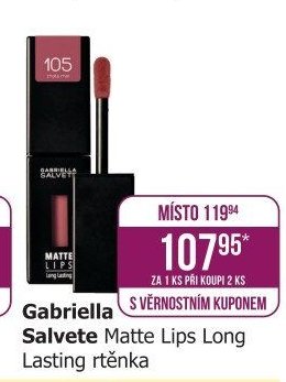 Gabriella Salvete Matte Lips Long Lasting rtěnka