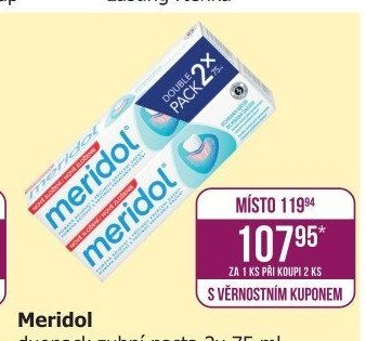 Meridol duopack zubní pasta 2x 75 ml