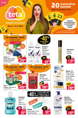 akční leták Teta drogerie 28.8.2025-9.9.2025