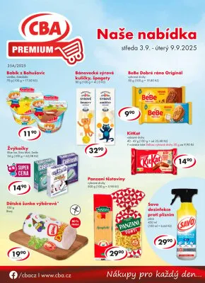 akční leták CBA 3.9.2025-9.9.2025