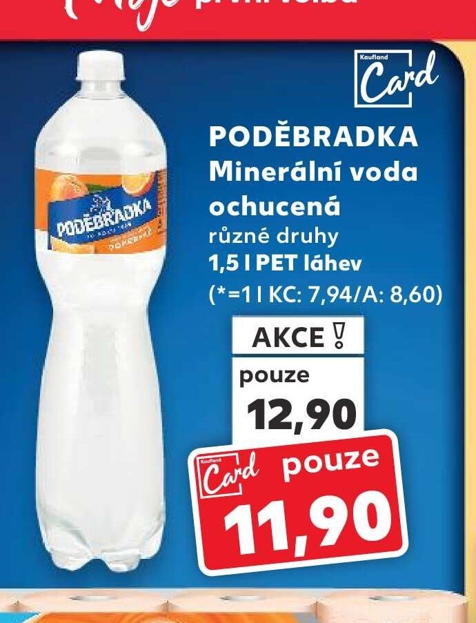 Poděbradka Minerální voda ochucená