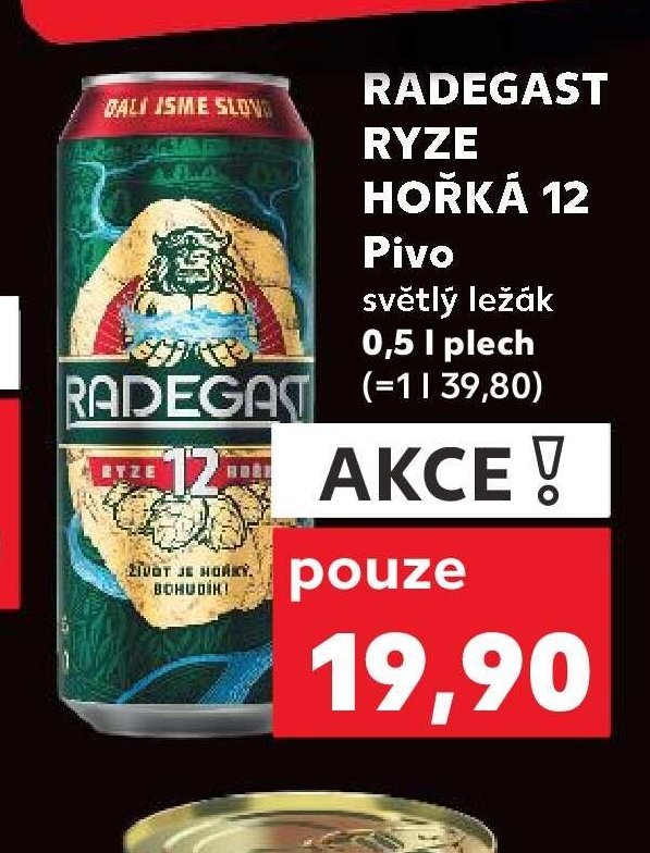 RADEGAST RYZE HOŘKÁ 12 Pivo
