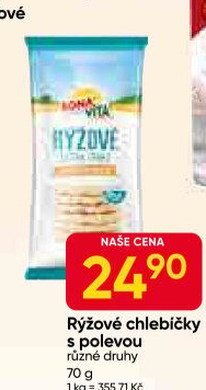 Chlebíčky rýžové polomáčené Bonavita