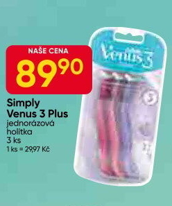 Jednorázová holítka dámská Simply Gillette Venus 3 Plus
