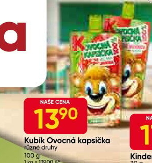 Kapsička ovocná 100% Kubík