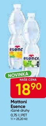 Ochucená voda Mattoni Esence
