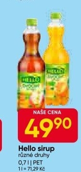 Sirup ovocný Hello