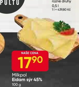 Sýr Eidam 45% Milkpol