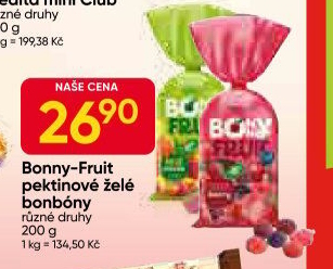 Želé bonbony Bonny Fruit Roshen