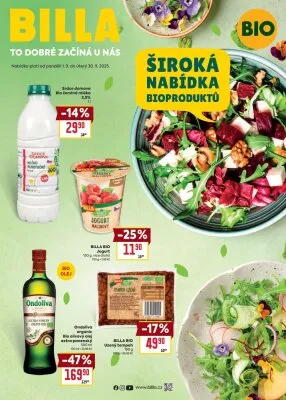 akční leták BILLA 1.9.2025-30.9.2025
