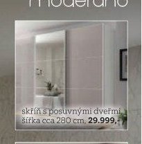 skříň s posuvnými dveřmi, šířka cca 280 cm