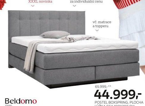 Postel boxspring, plocha lůžka cca 180x200 cm
