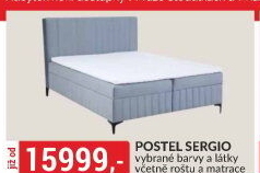 Kontinentální postel Sergio 160x200 Bluvel 10 + vrchní