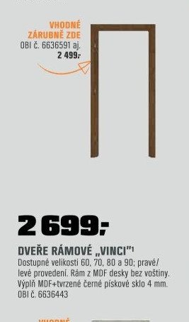 DVEŘE RÁMOVÉ „VINCI“
