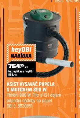 ASIST VYSAVAČ POPELA S MOTOREM 800 W