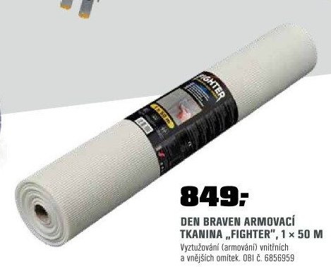 DEN BRAVEN ARMOVACÍ TKANINA FIGHTER 1 x 50 M
