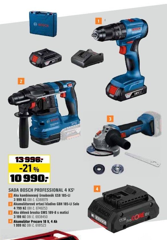 Sada Bosch Professional 4 ks