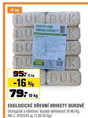 EKOLOGICKÉ DŘEVNÍ BRIKETY BUKOVÉ - OBI akcniletaky.com