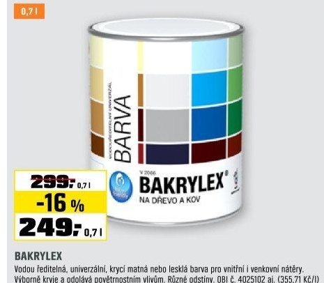 BAKRYLEX EM.MAT 250palisandr