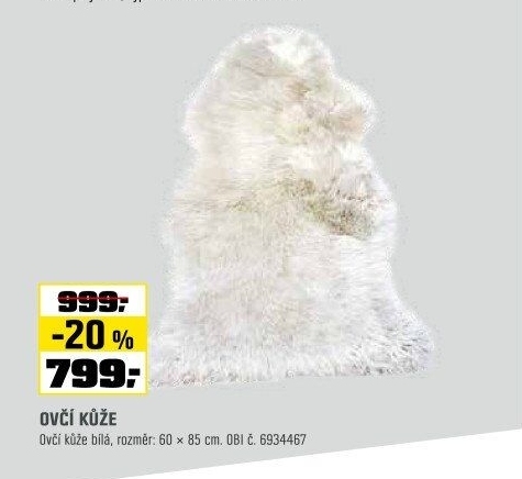 Kůže ovčí bílá