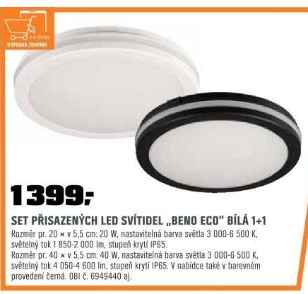 LED svít. BENO ECO20+40_WCCT_W,bílý