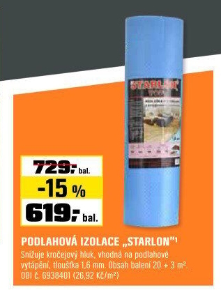 Podlahová podložka Starlon20+3 m2