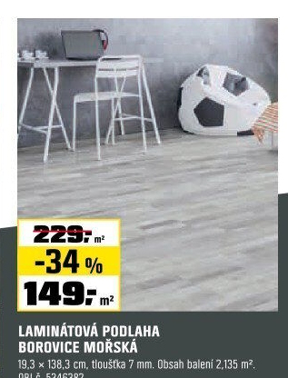 Podl.lamin Comfort borovice mořská 7mm
