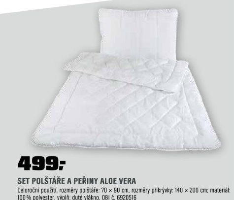Set polštář a přikrývka Aloe Vera