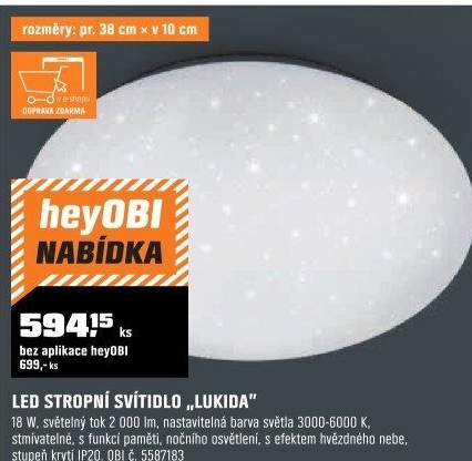 Svítidlo stropní Lukida LED Starlight
