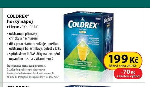 COLDREX horký nápoj citron 10 sáčků